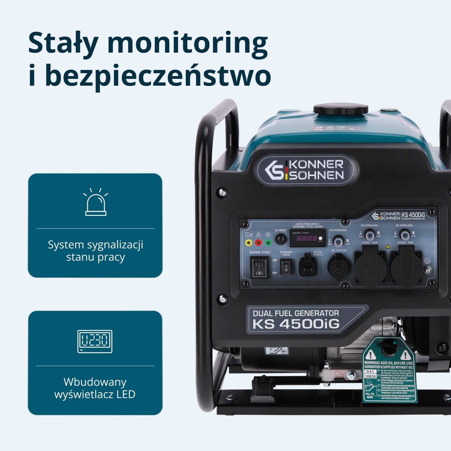 Dwupaliwowy generator inwertorowy KS 4500iG