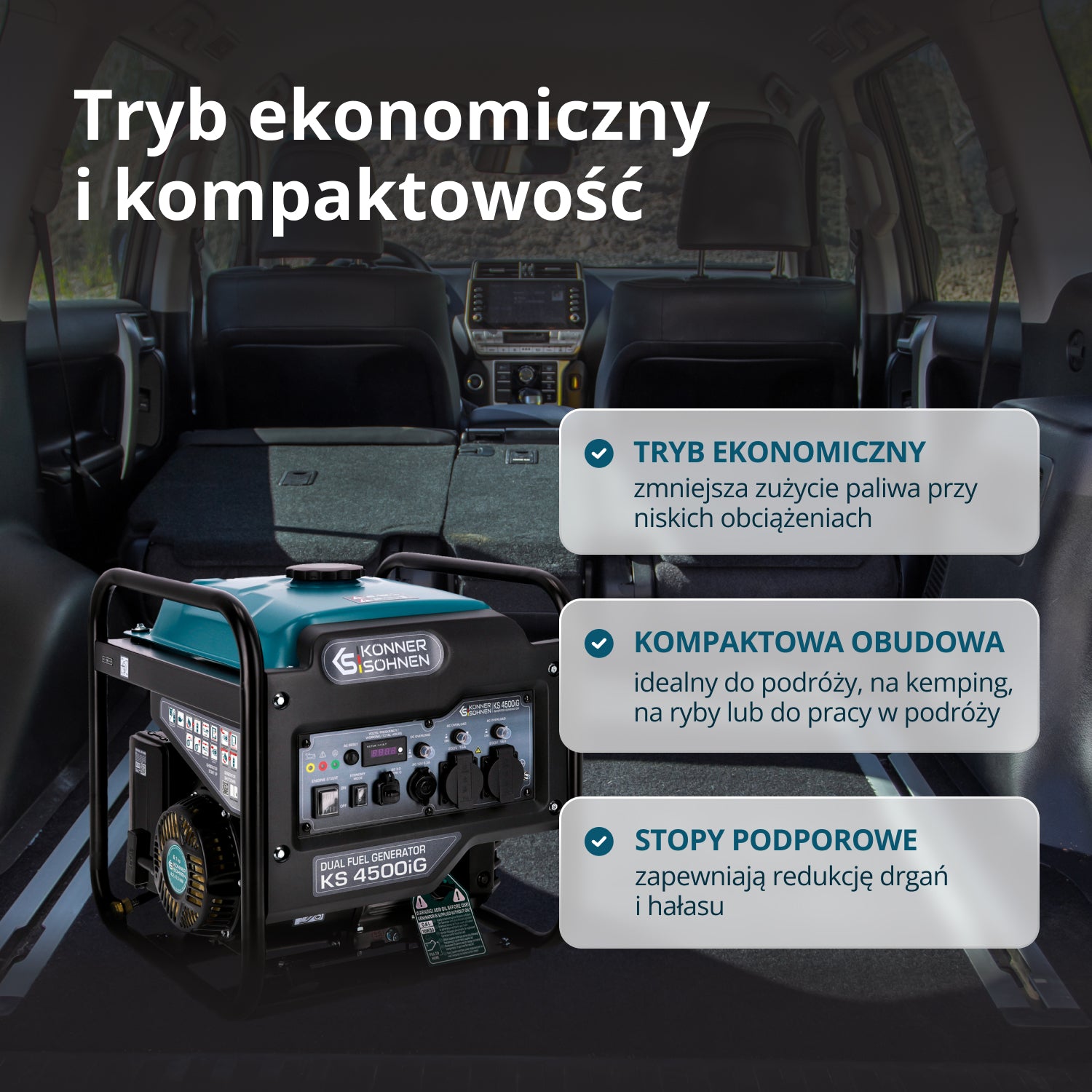 Dwupaliwowy generator inwertorowy KS 4500iG