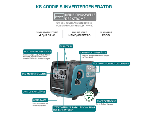 Generador inverter Könner & Söhnen KS 4000iE S