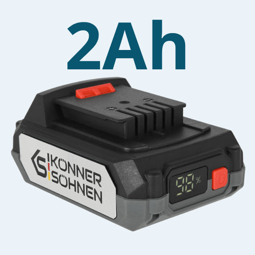 Compacte capaciteit van 2 Ah