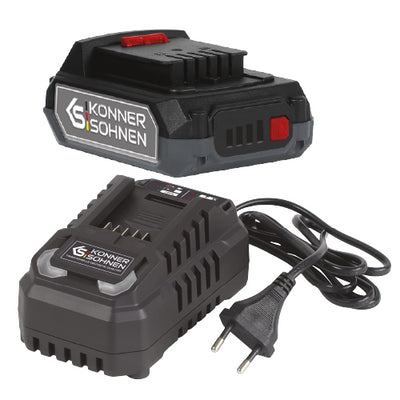 Batteria da 4,0 Ah e caricabatterie da 4,5 A inclusi