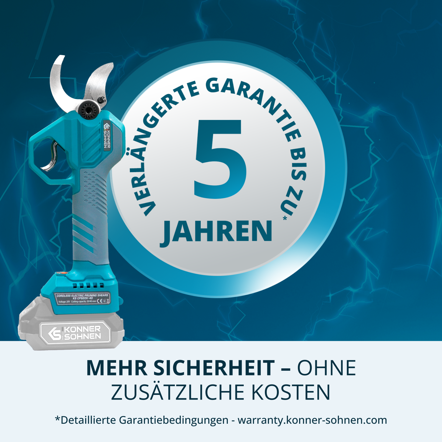 Ledningsfri Elektrisk Beskæresaks KS CPS20V-40 Case