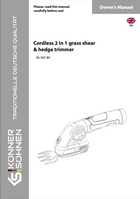 Cordless 2 in 1 grass shear & hedge trimmer KS SHT-8V