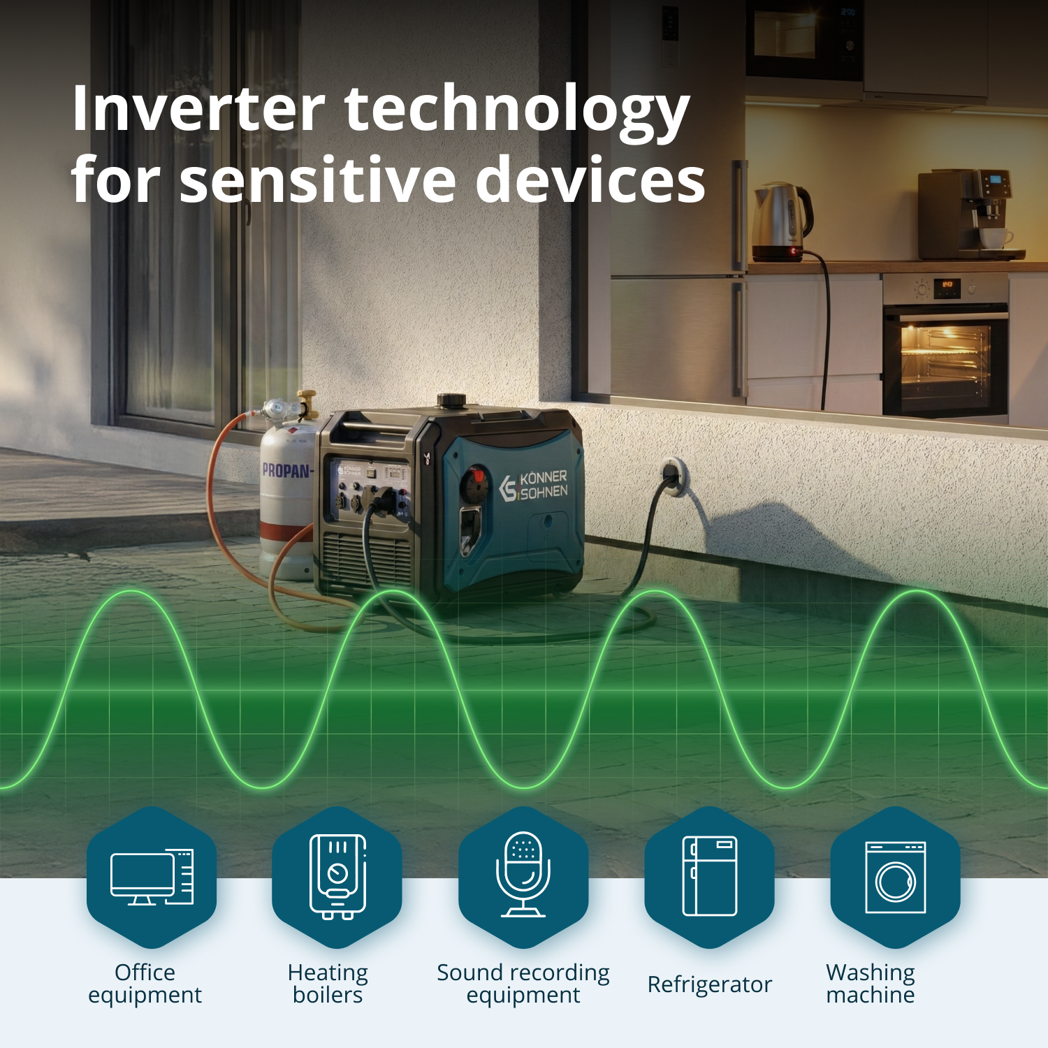 LPG/gasoline inverter generator KS 4000iEG S