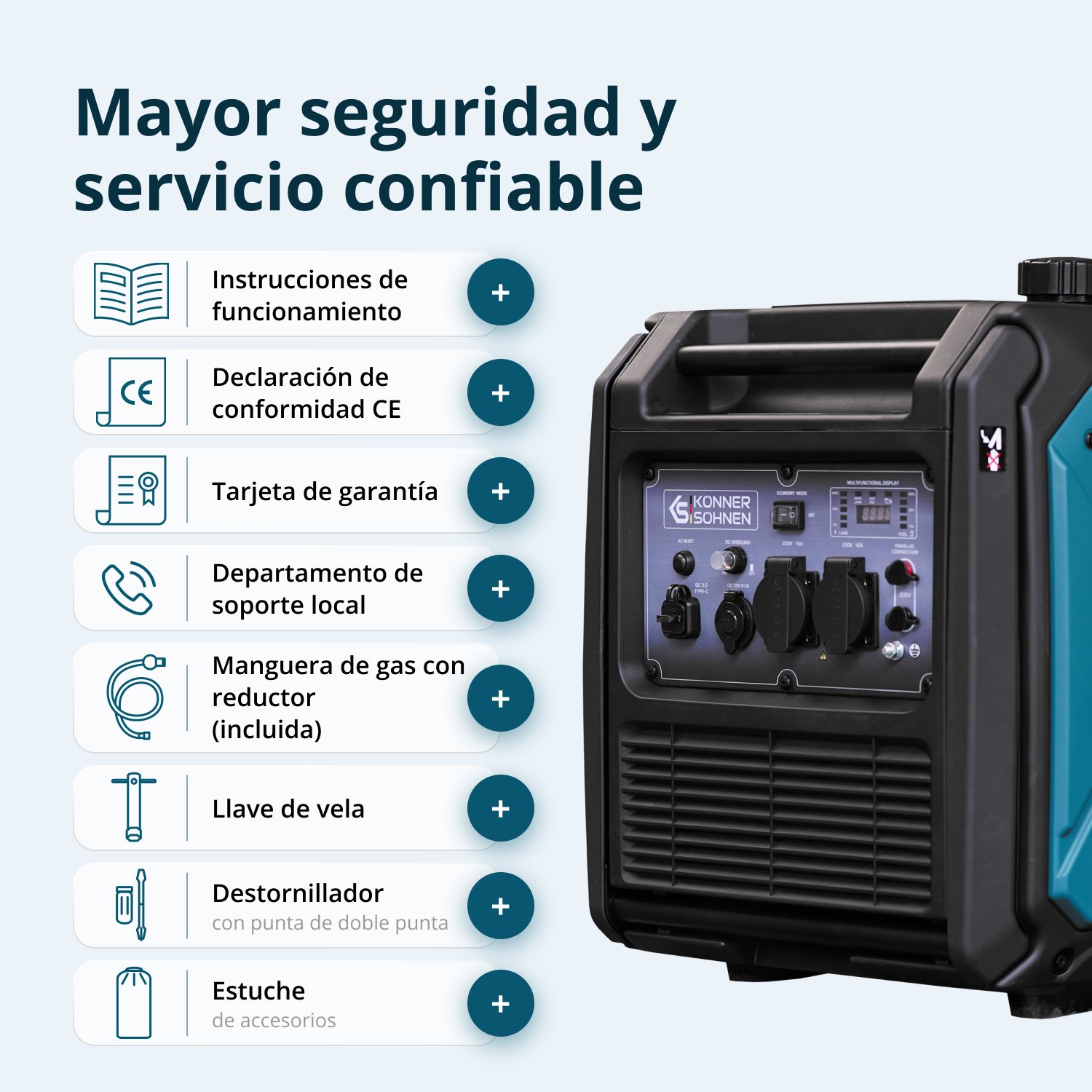 Generador inverter híbrido de gas/gasolina KS 4000iEG S