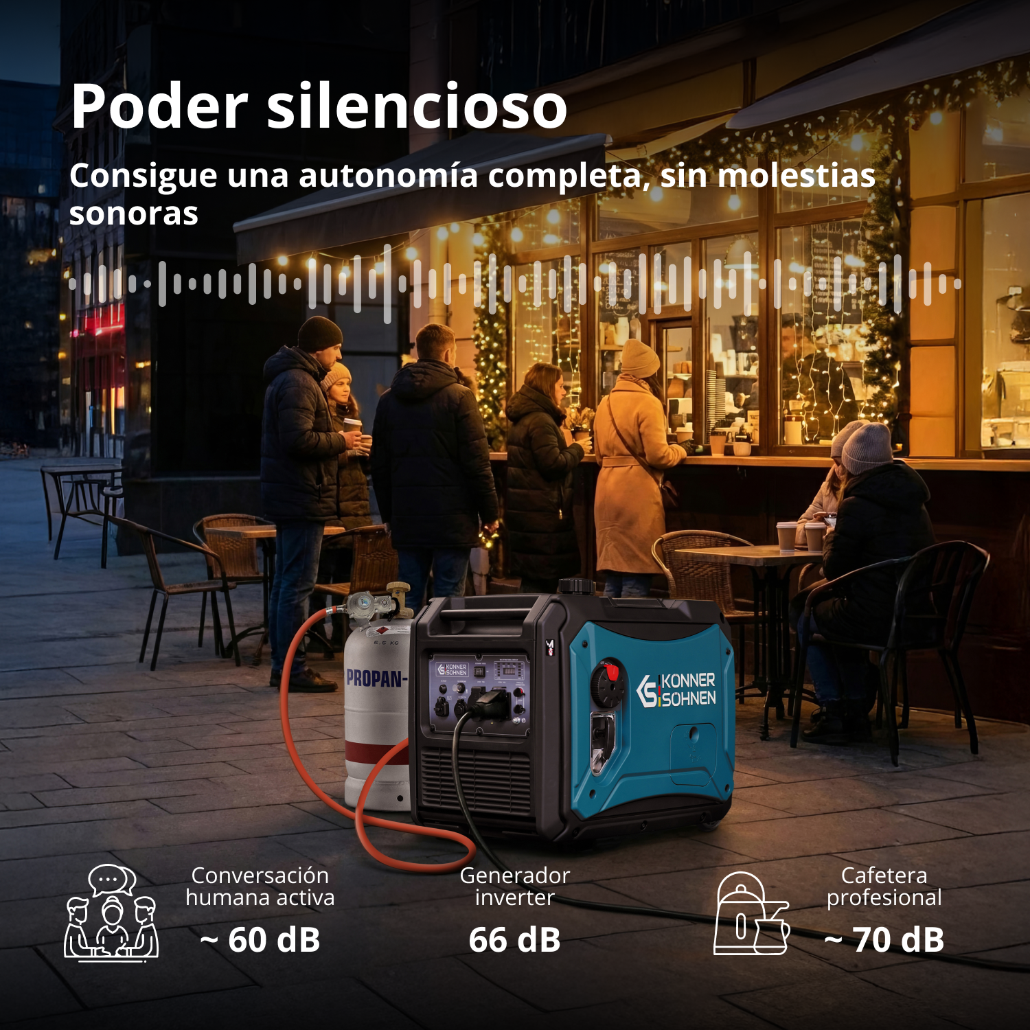 Generador inverter híbrido de gas/gasolina KS 4000iEG S