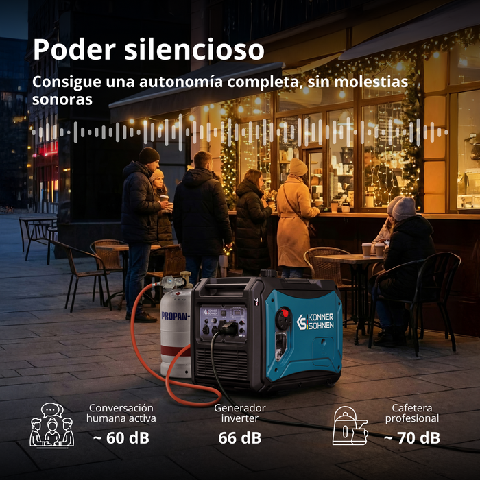 Generador inverter híbrido de gas/gasolina KS 4000iEG S