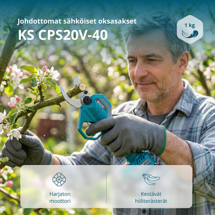 Johdottomat sähköiset oksasakset KS CPS20V-40