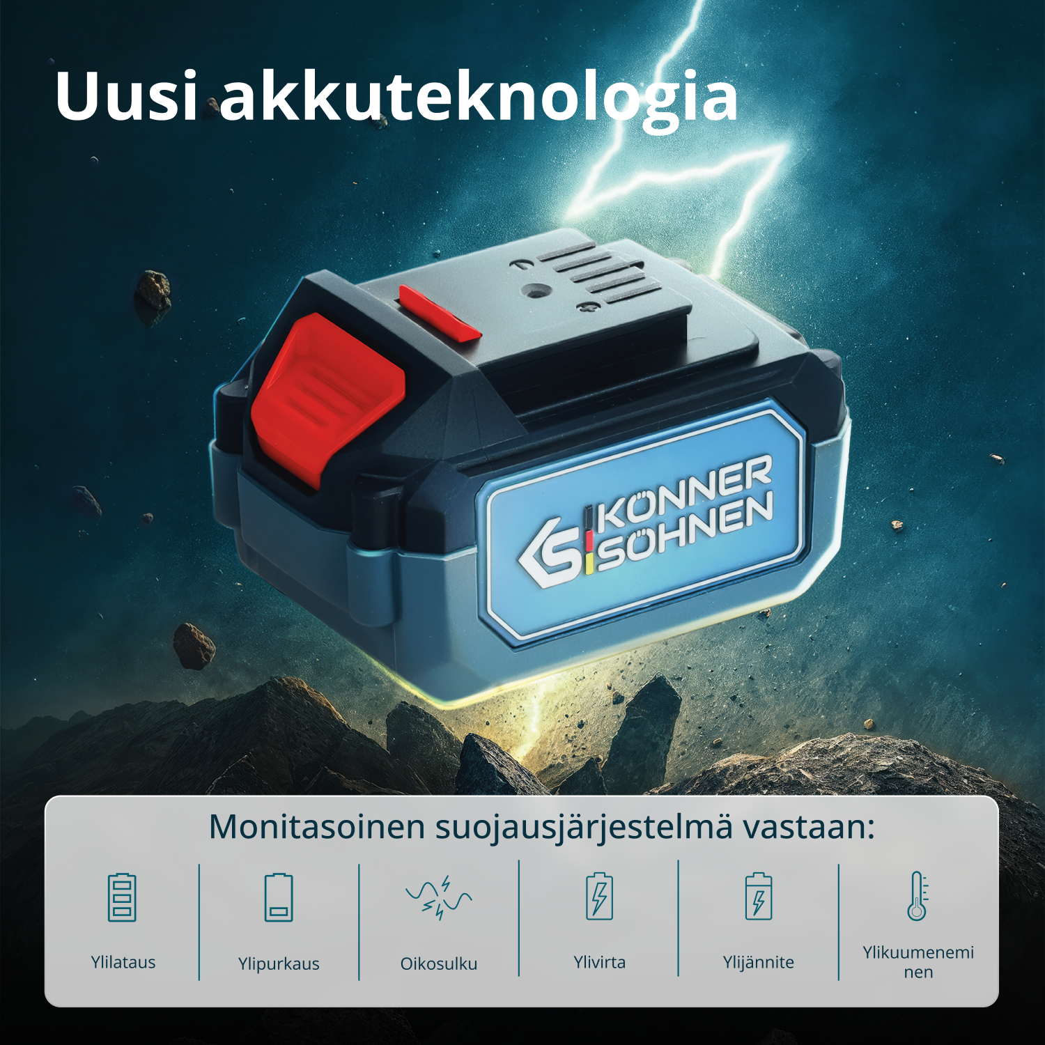 Johdottomat sähköiset oksasakset KS CPS20V-32 Case