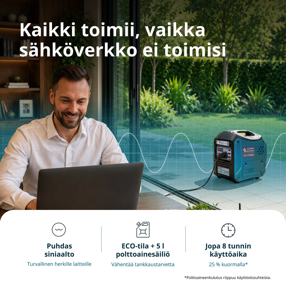 LPG/bensiini-invertterigeneraattori KS 2000iG S