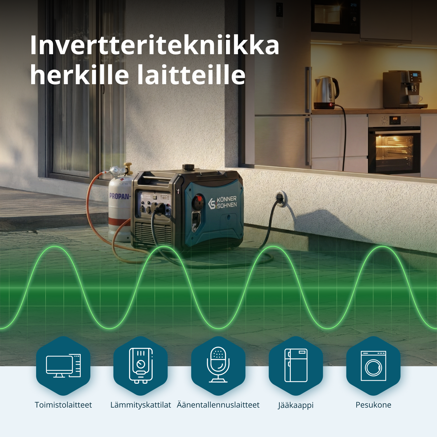 LPG/bensiini-invertterigeneraattori KS 4000iEG S