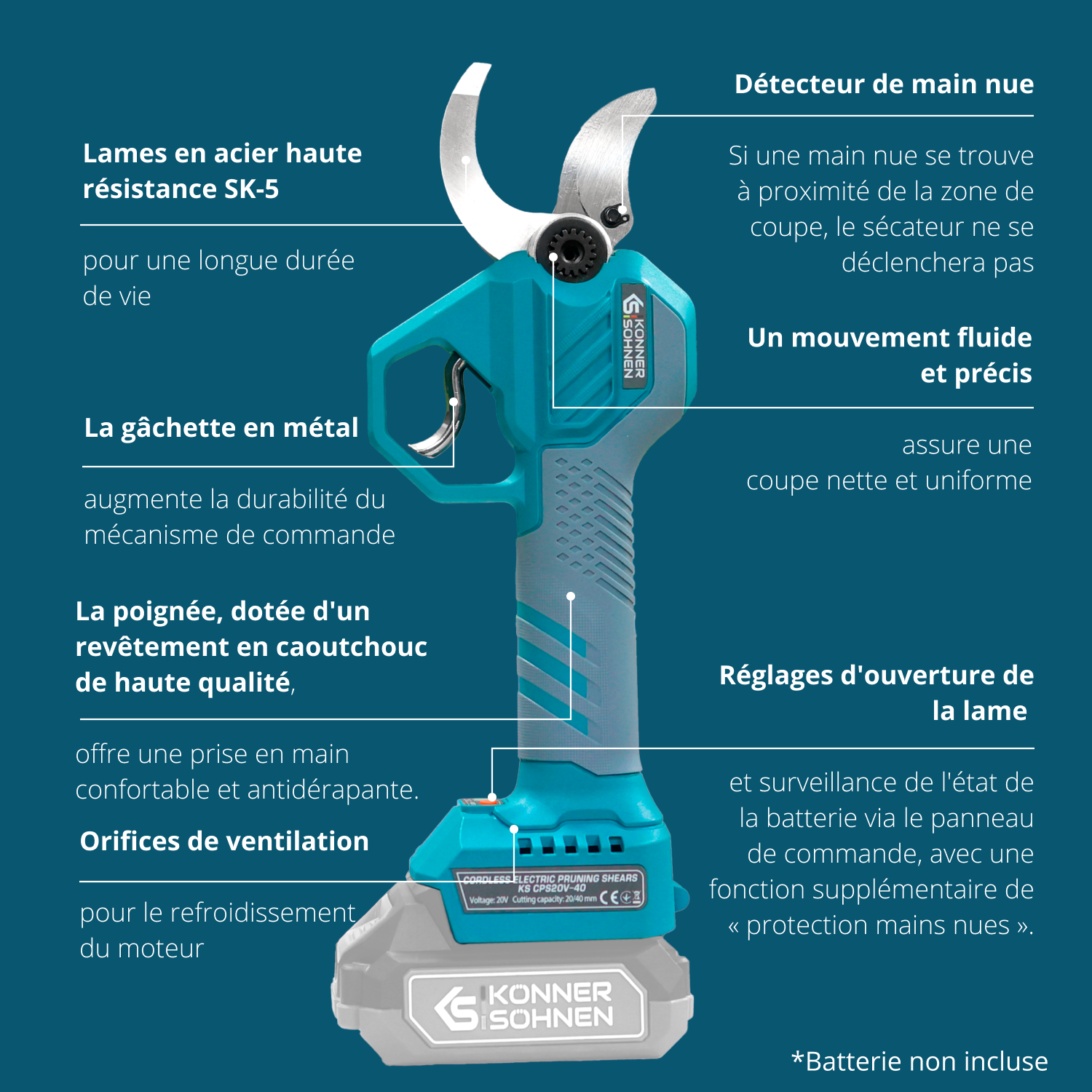 Sécateur à batterie KS CPS20V-40