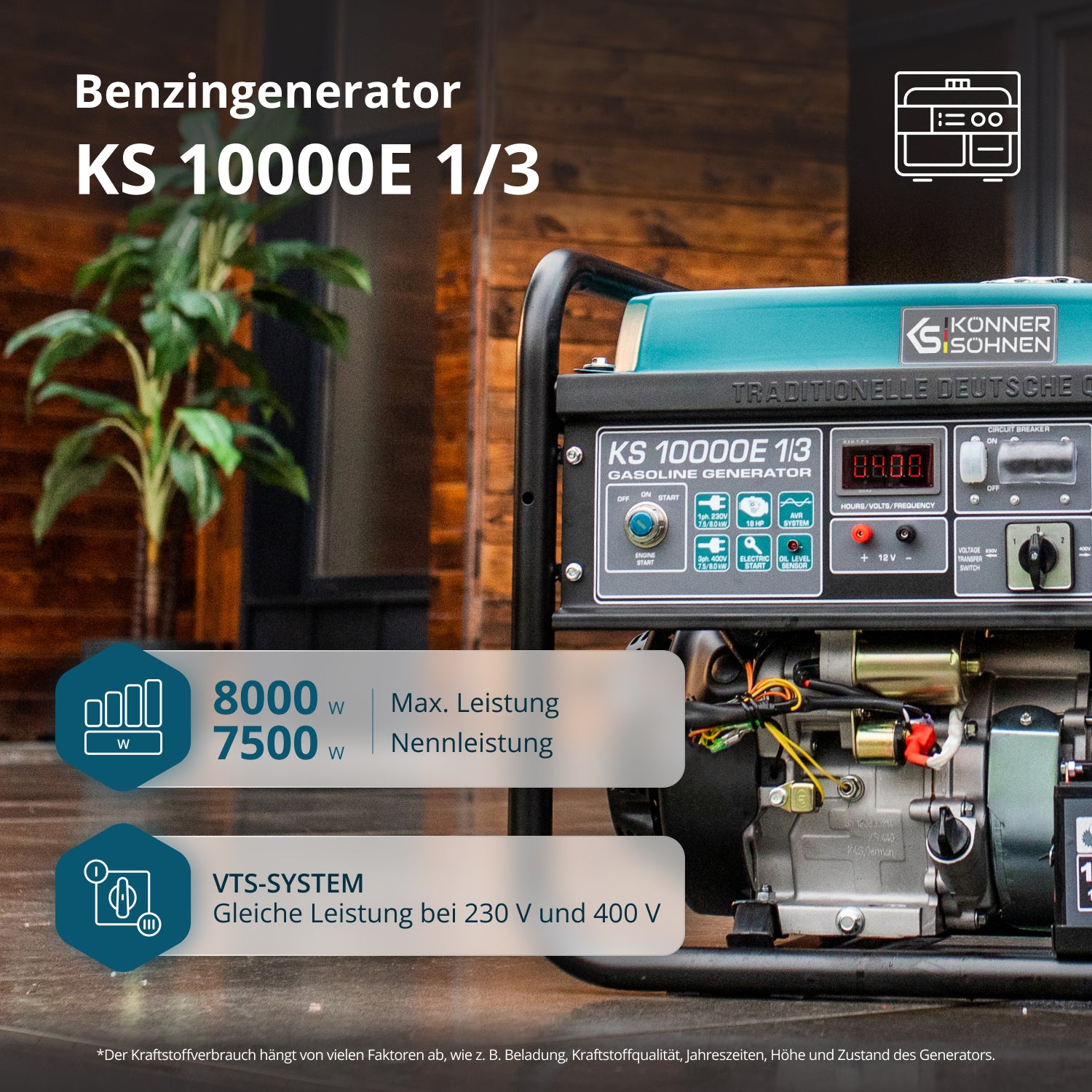 Benzingenerator "Könner & Söhnen" KS 10000E 1/3
