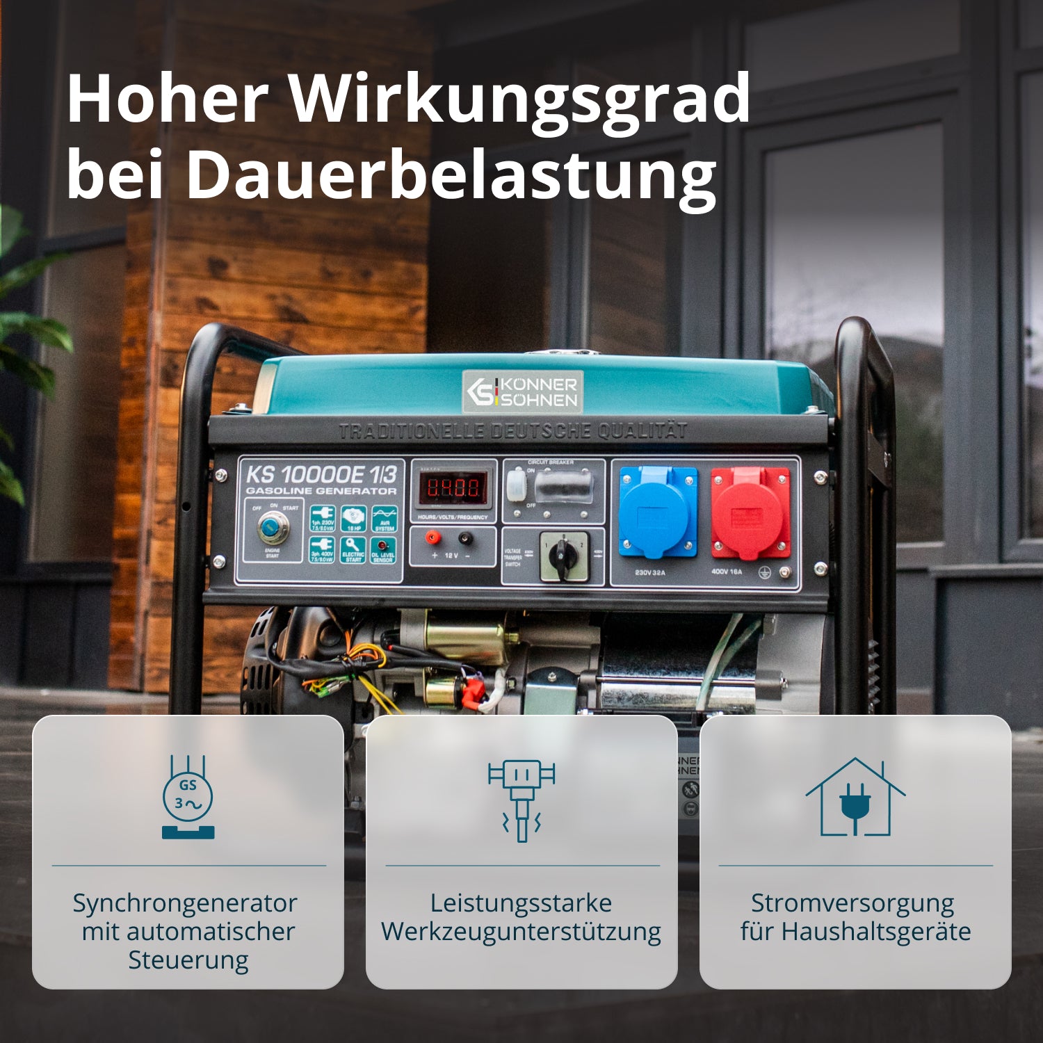 Benzingenerator "Könner & Söhnen" KS 10000E 1/3