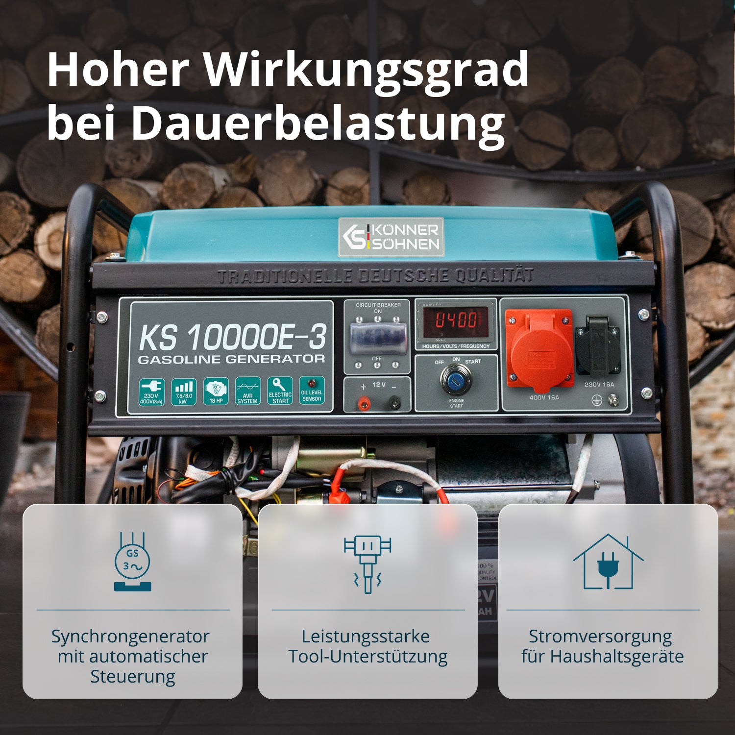 Benzingenerator "Könner & Söhnen" KS 10000E-3