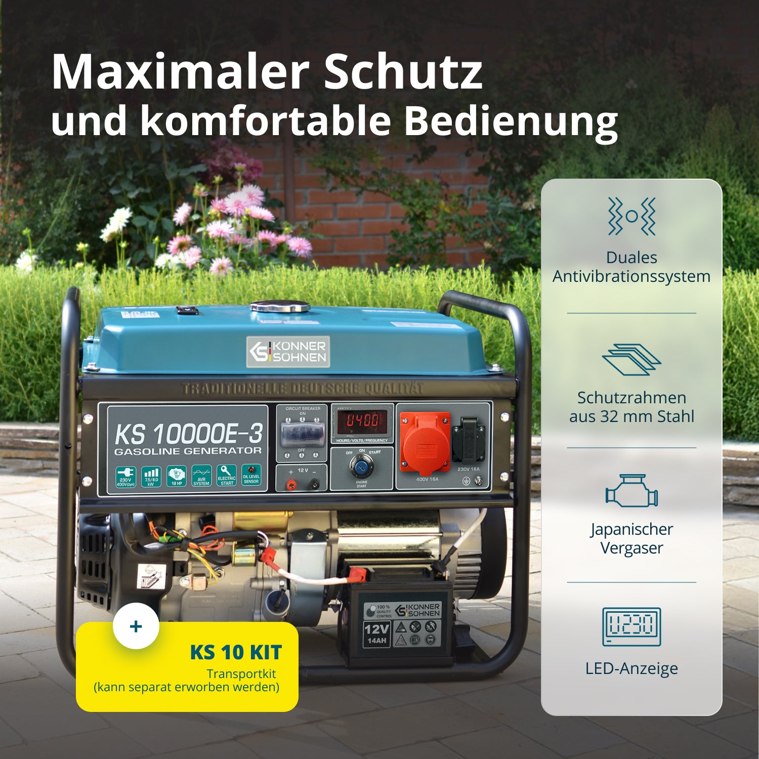 Benzingenerator "Könner & Söhnen" KS 10000E-3