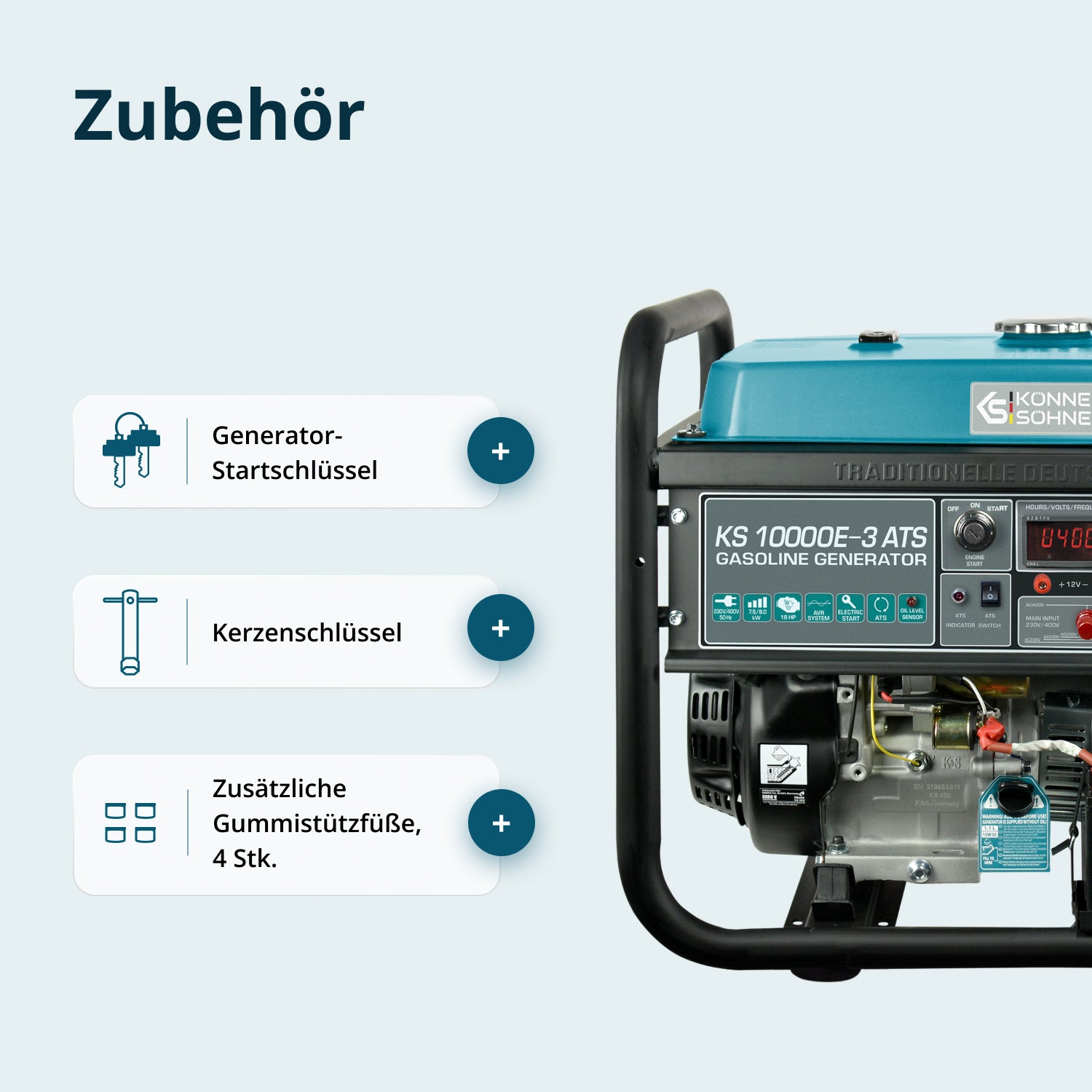 Benzingenerator "Könner & Söhnen" KS 10000E-3 ATS