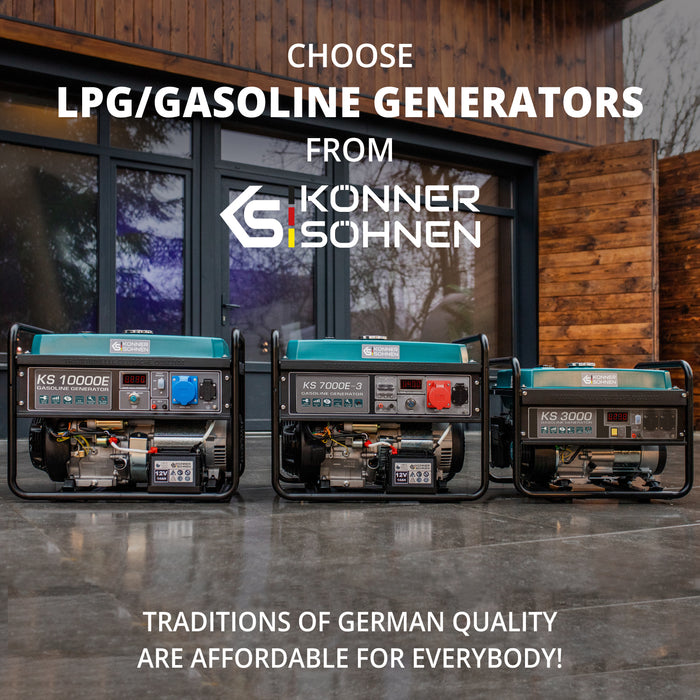 Generador híbrido de gasolina y gas "Könner & Söhnen" KS 2900G