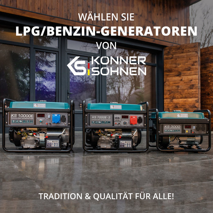 LPG/Benzin-Generator "Könner & Söhnen" KS 3000G
