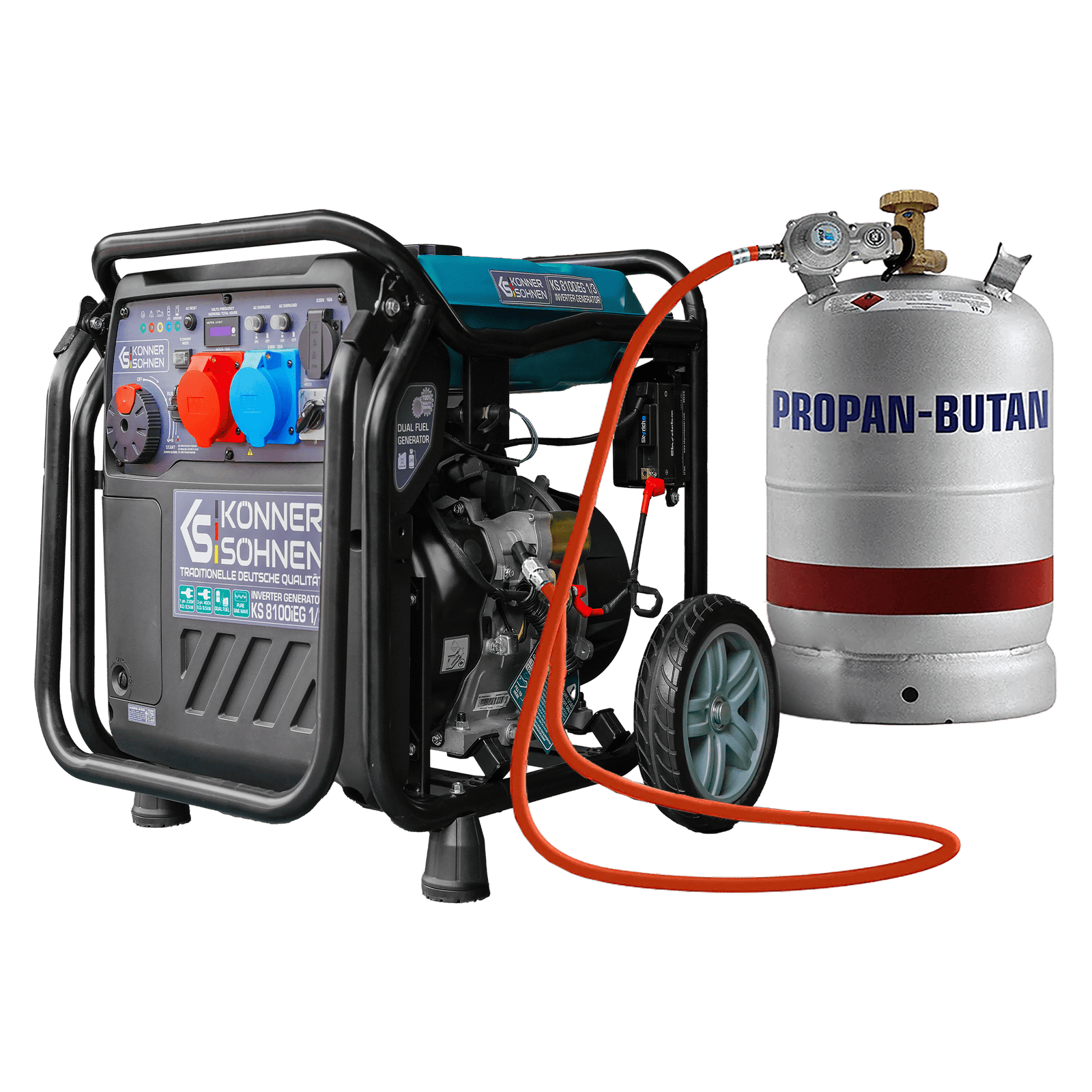 LPG/benzin inverteres generátor KS 8100iEG 1/3