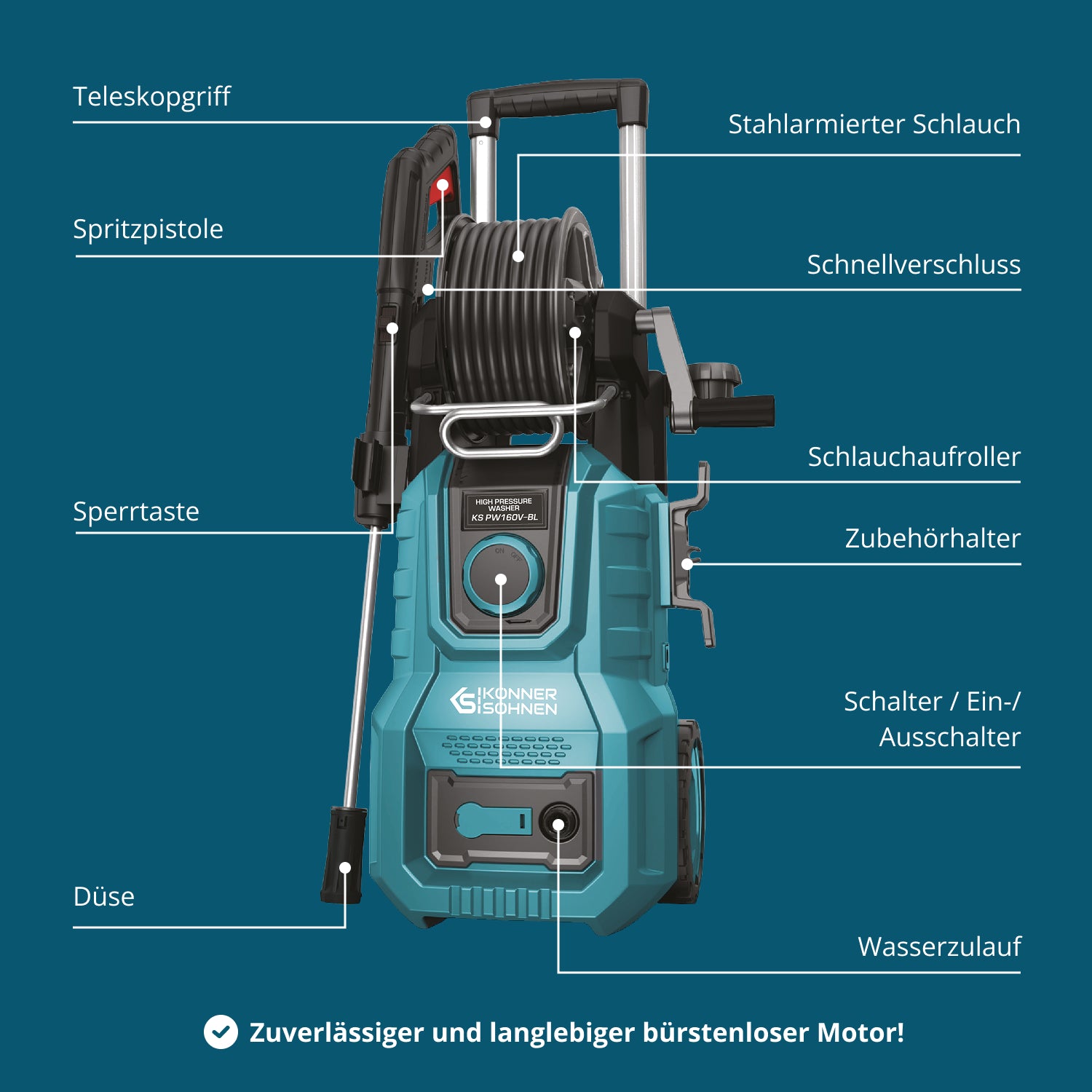 Hogedrukreiniger KS PW160V-BL