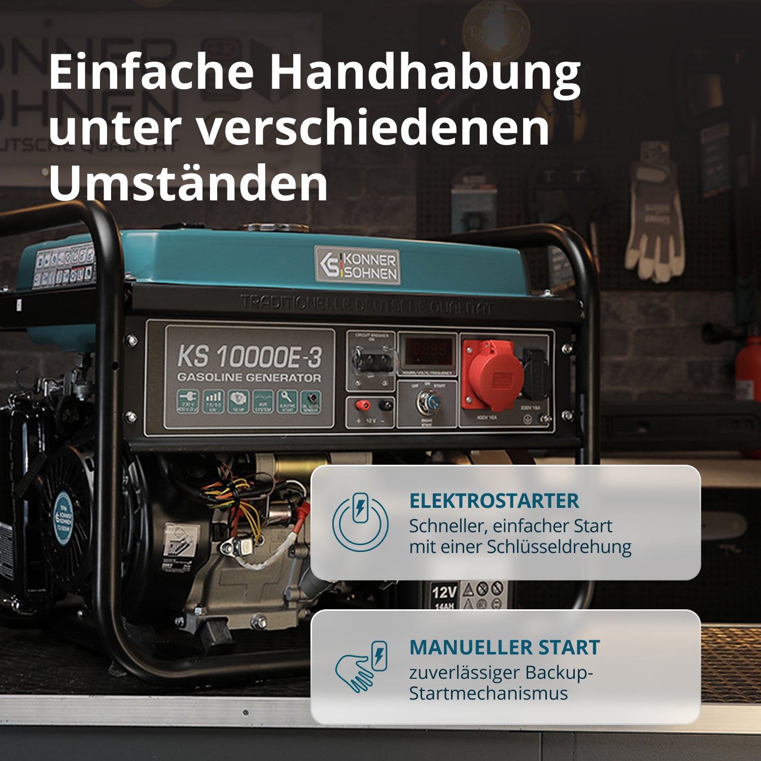 Benzingenerator "Könner & Söhnen" KS 10000E-3