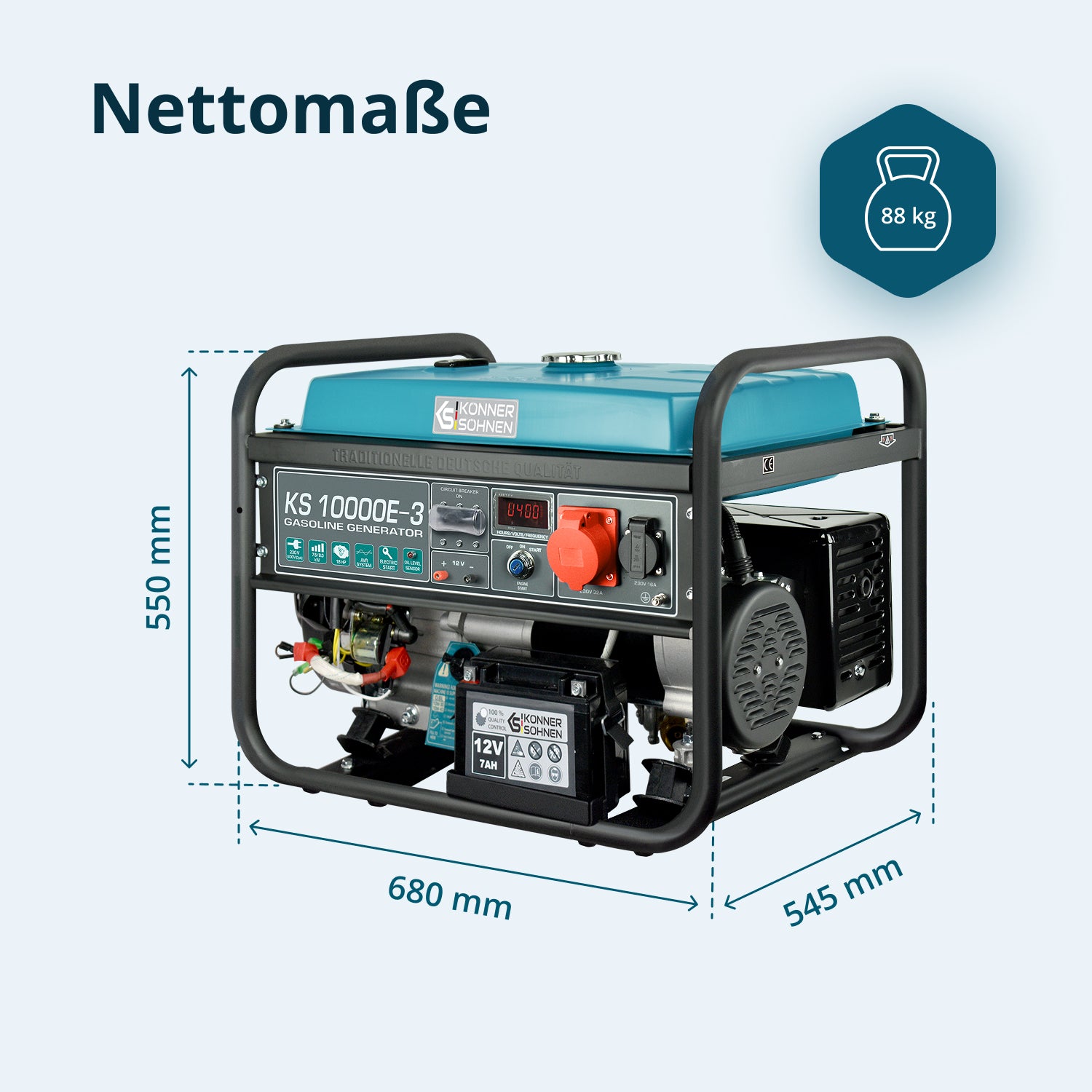 Benzingenerator "Könner & Söhnen" KS 10000E-3
