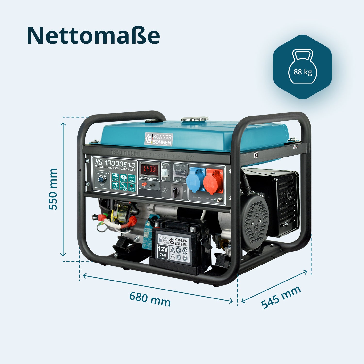 Benzingenerator "Könner & Söhnen" KS 10000E 1/3