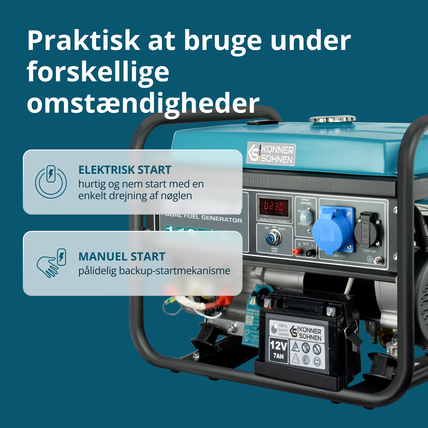 LPG/Benzin Generator "Könner & Söhnen" KS 10000E G