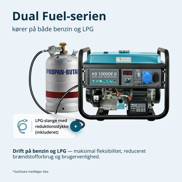 LPG/Benzin Generator "Könner & Söhnen" KS 10000E G