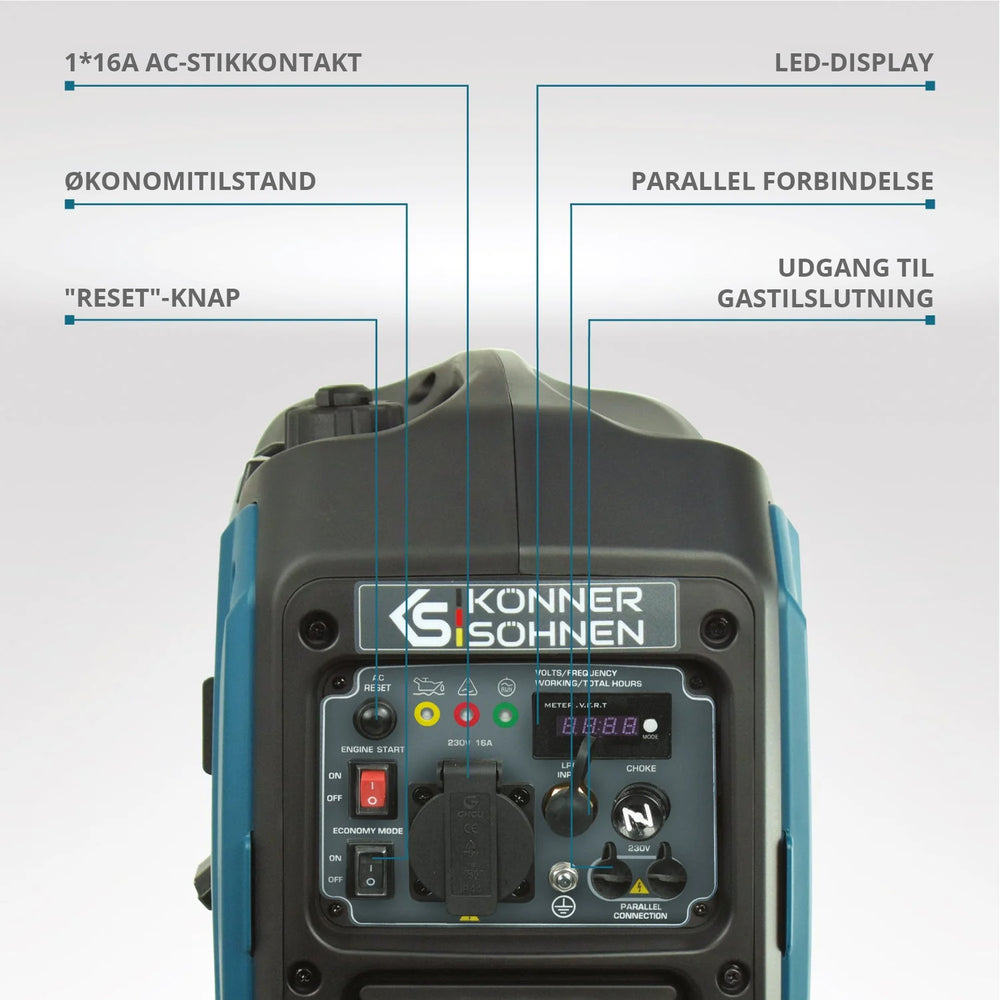 LPG/benzin inverter generator KS 2000iG S