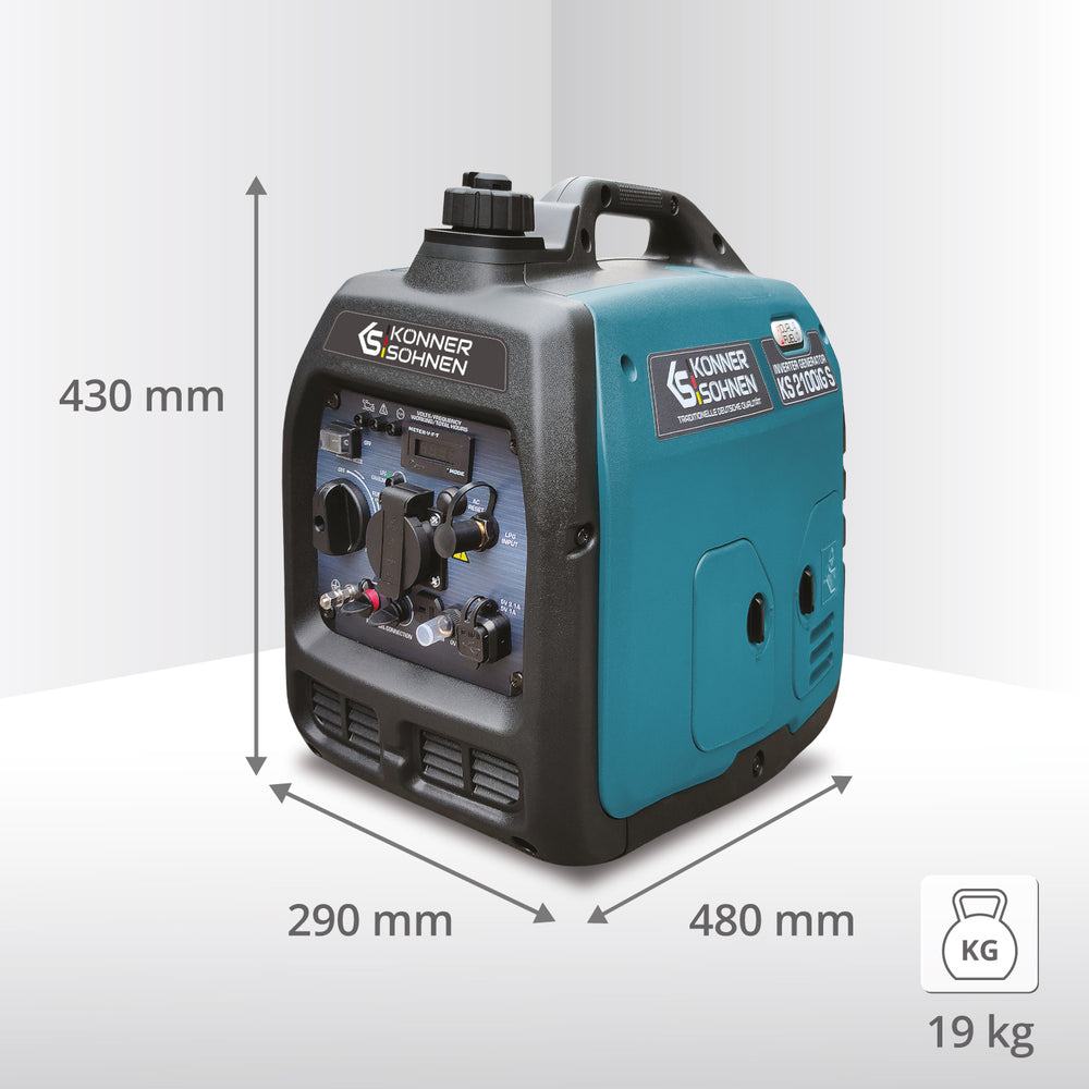 Generator cu inverter pe GPL/benzină KS 2100iG S