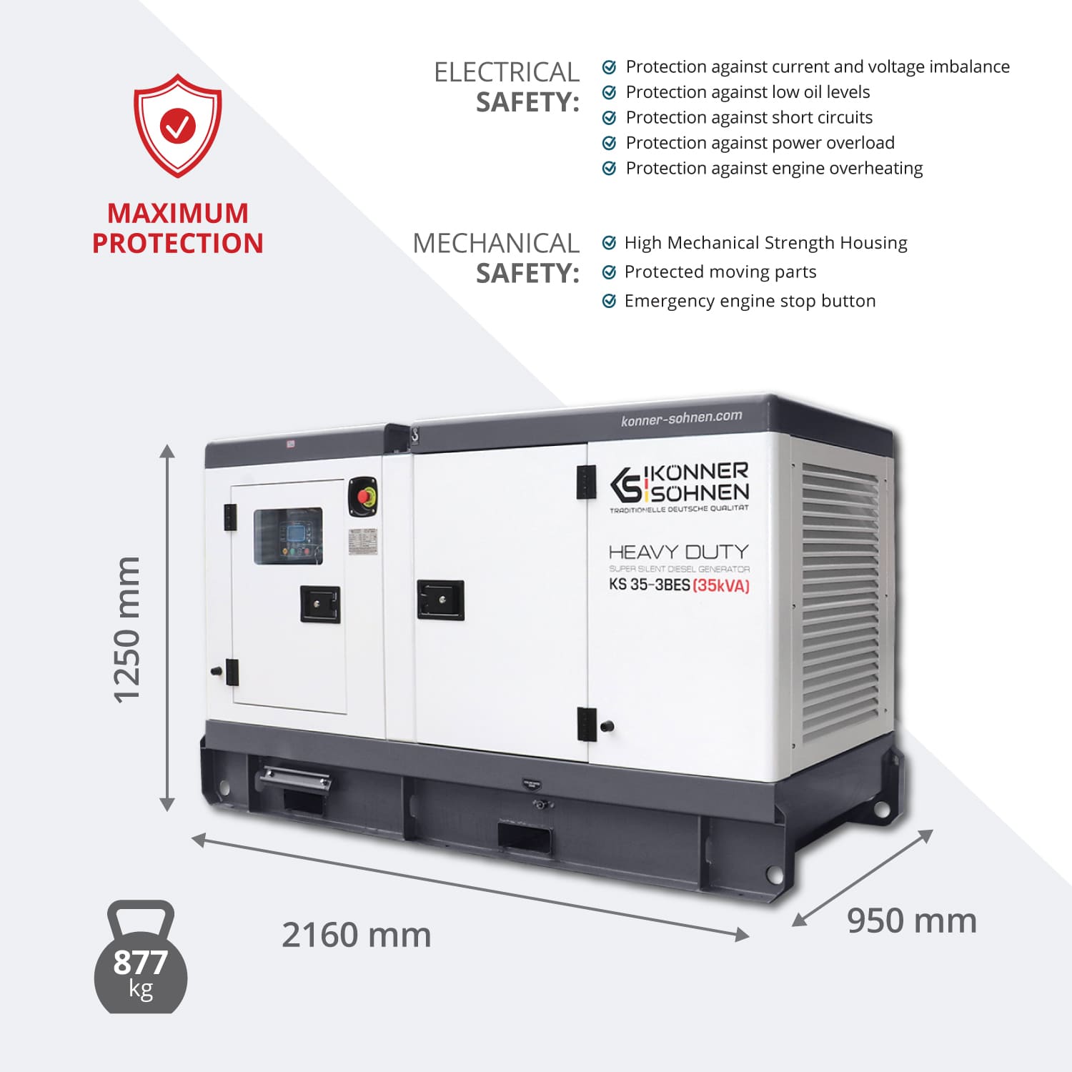 gerador trifásico KS 35-3BES