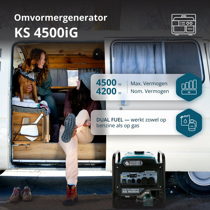 Dual Fuel Inverter Generator KS 4500iG
