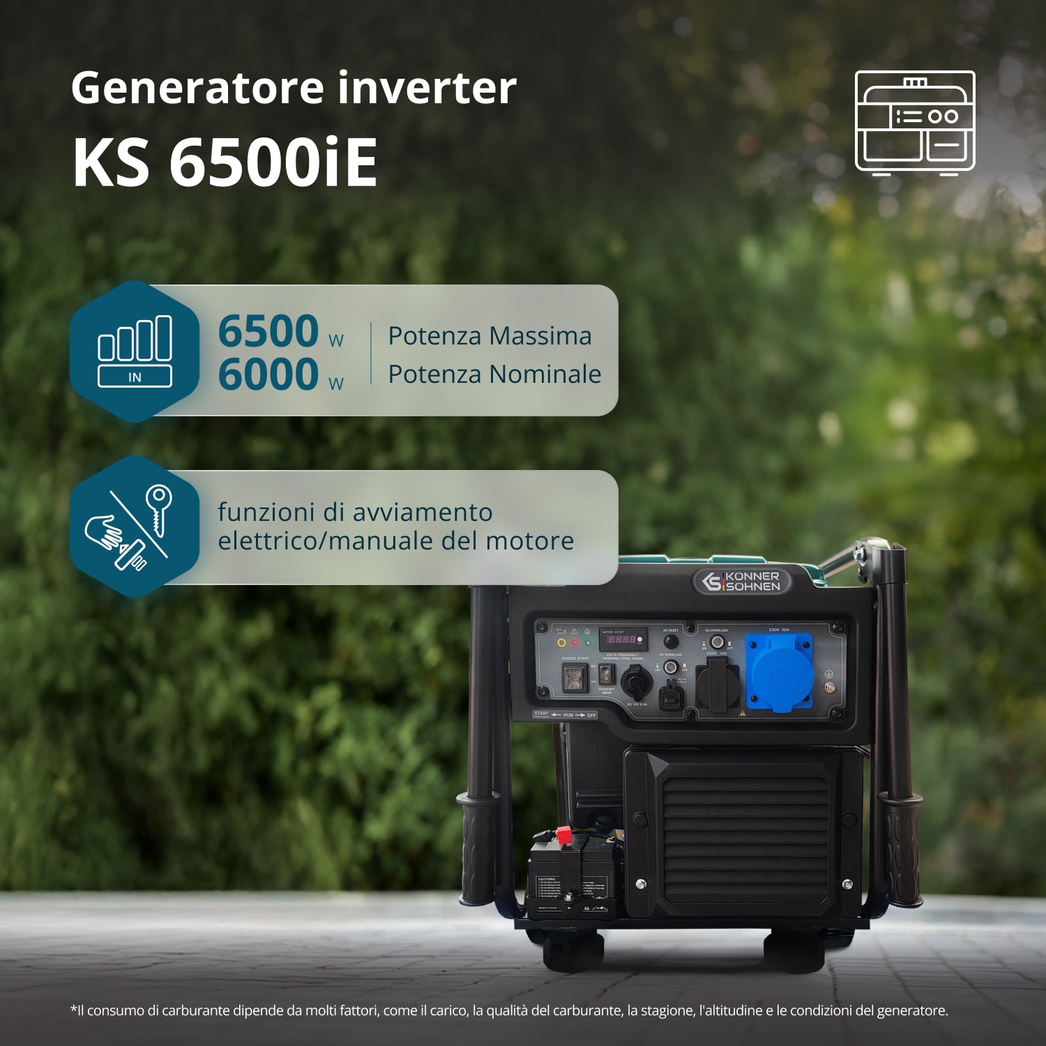 Generatore a Benzina Inverter KS 6500iE