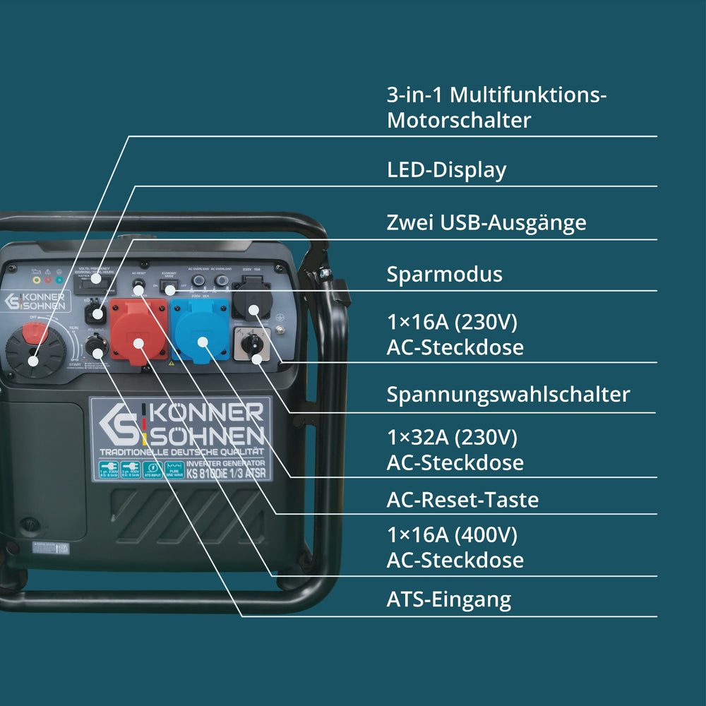 Gerador Inversor KS 8100iE 1/3 ATSR