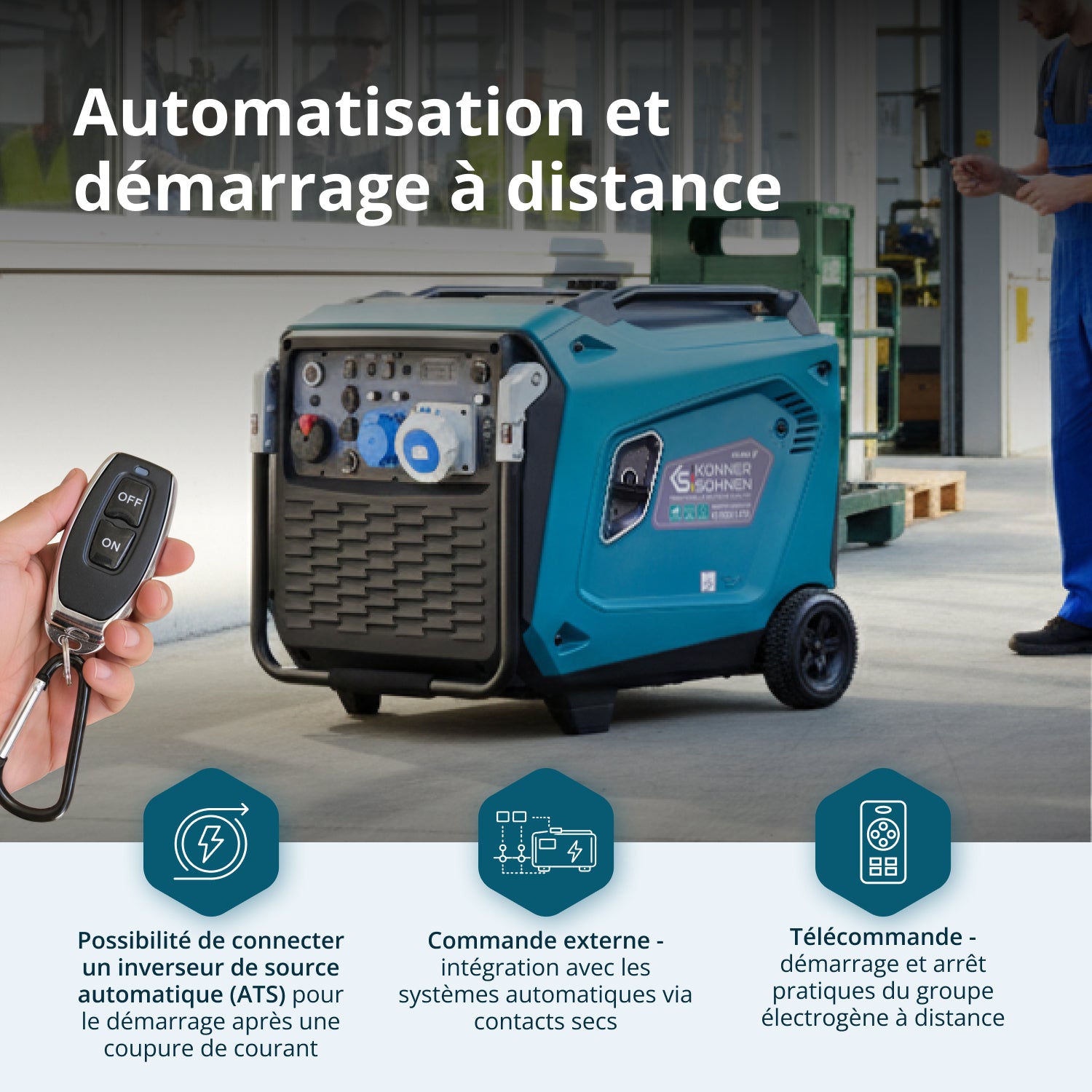 Groupe électrogène Inverter KS 9500iE S ATSR