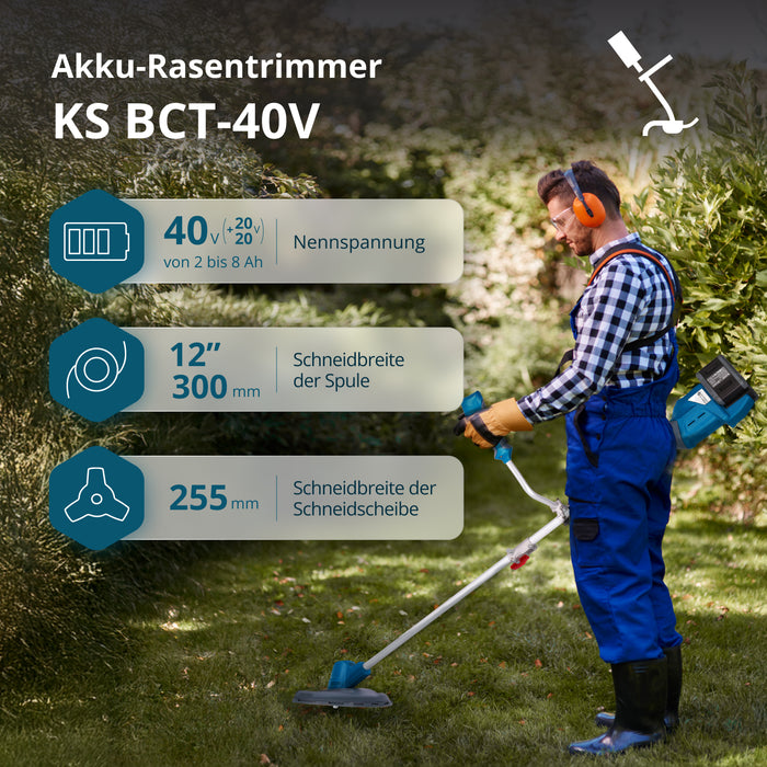 Tagliaerba a batteria e decespugliatore KS BCT-40V