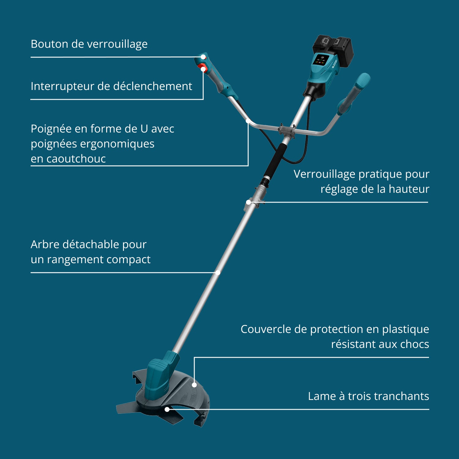 Taille-bordures de jardin sur batterie KS BCT-40V