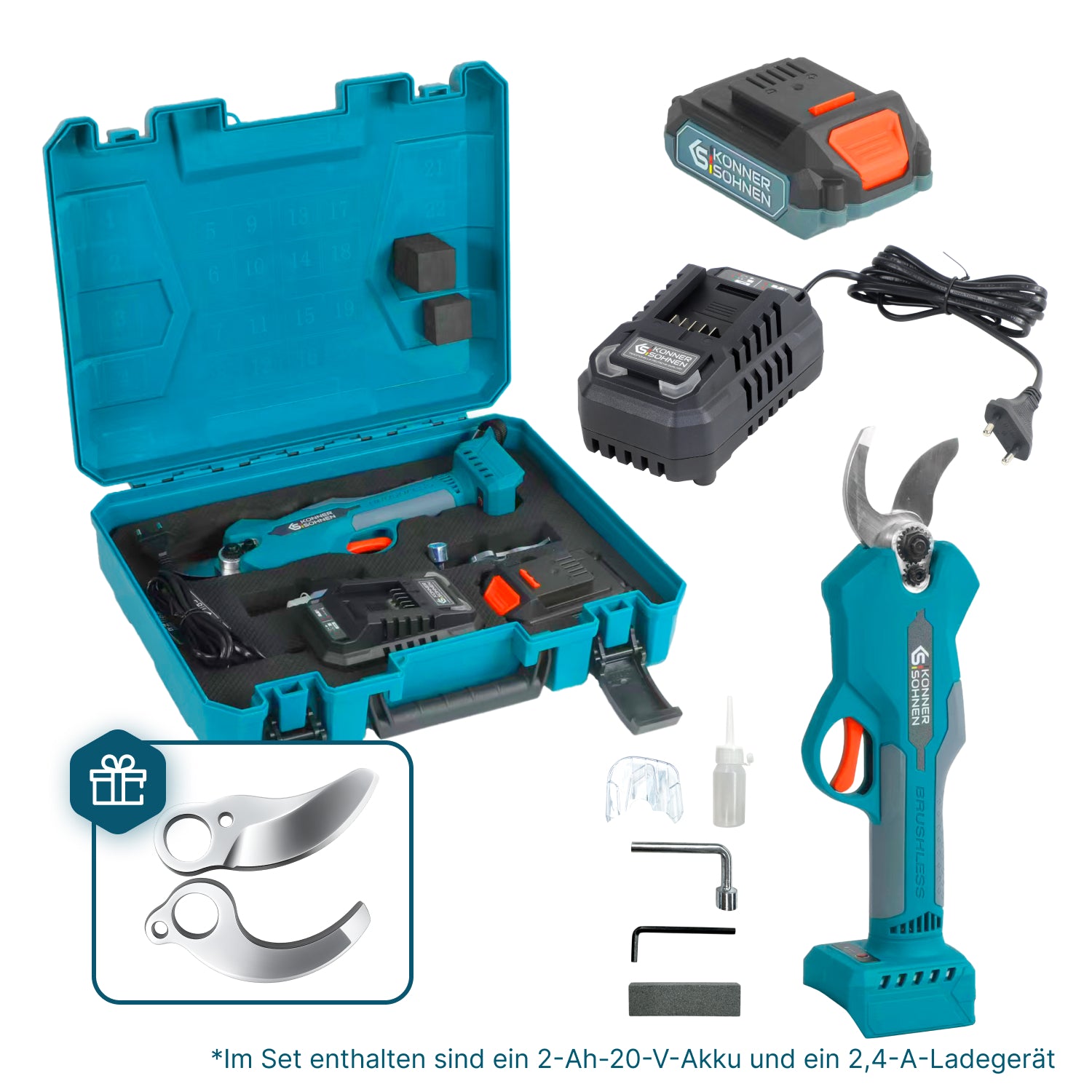 Akumulátorové elektrické prořezávací nůžky KS CPS20V-32 Case