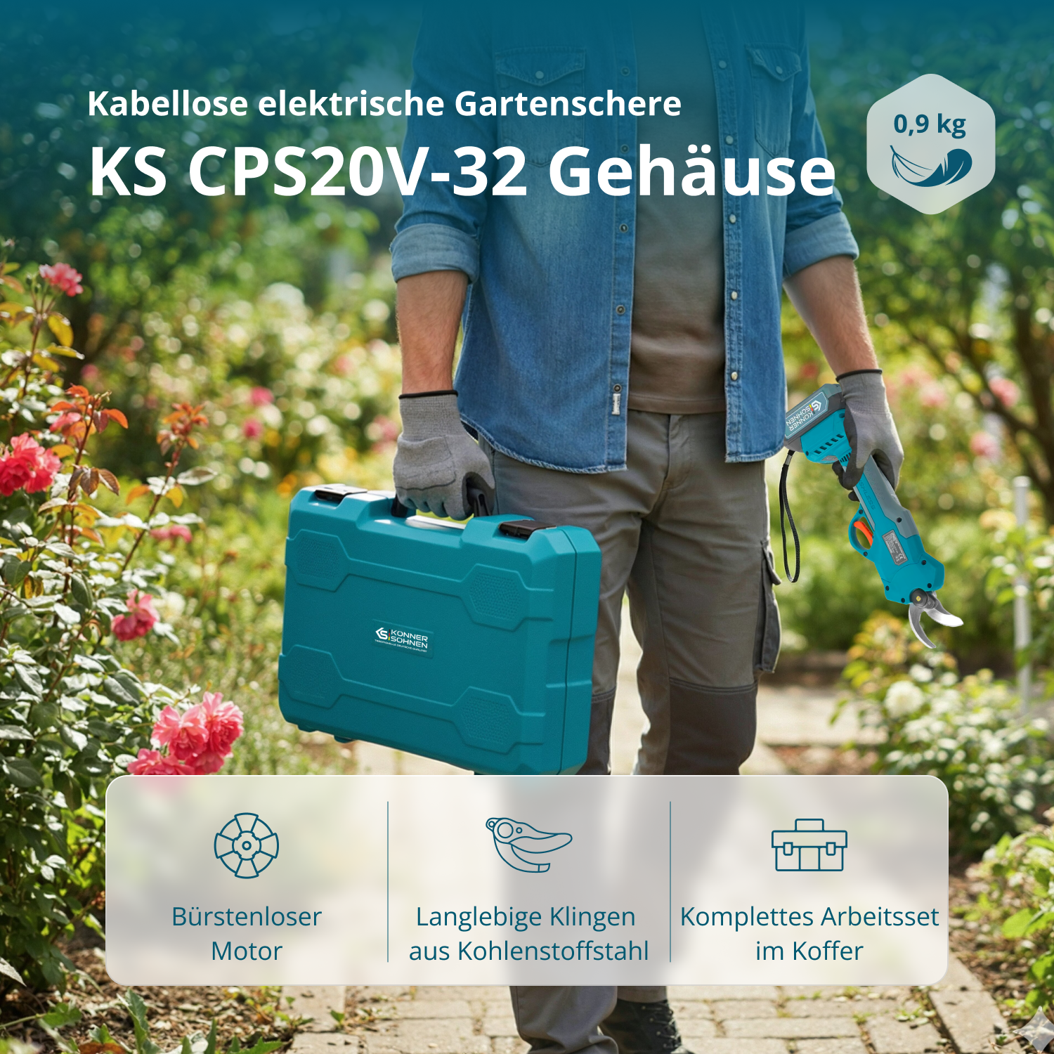 Ledningsfri Elektrisk Beskæresaks KS CPS20V-32 CASE PLUS