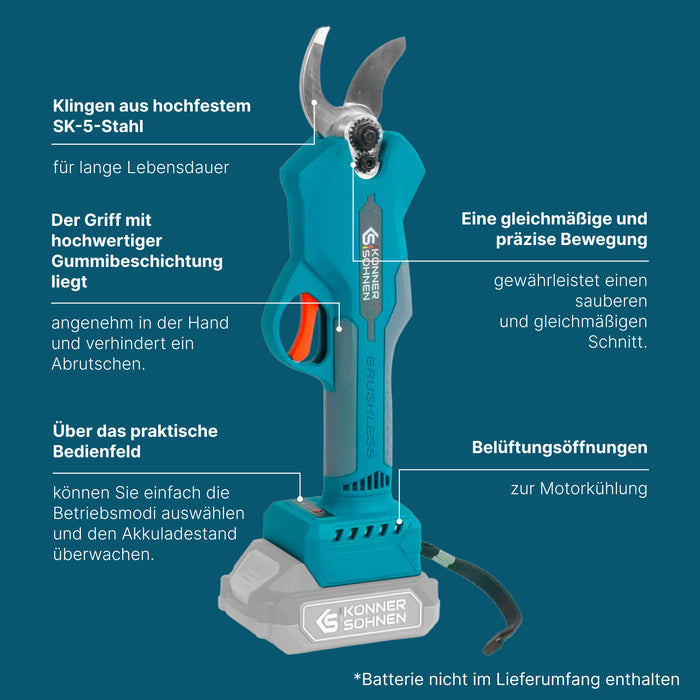 Sladdlös Elektrisk Beskärningssax KS CPS20V-32