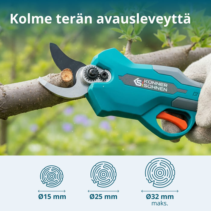 Johdottomat sähköiset oksasakset KS CPS20V-32 CASE PLUS