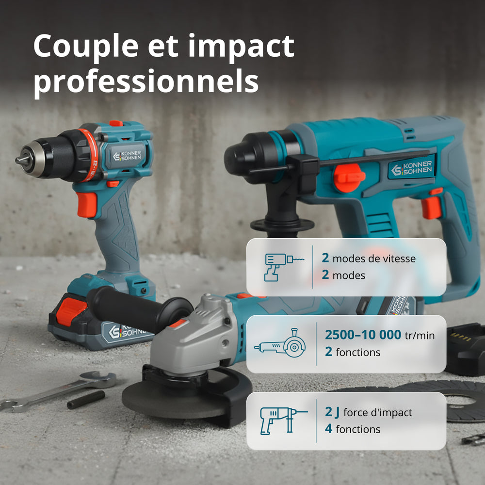 Ensemble Master Sans Fil 3-en-1 KS RHAGD 20V SET 3 PLUS