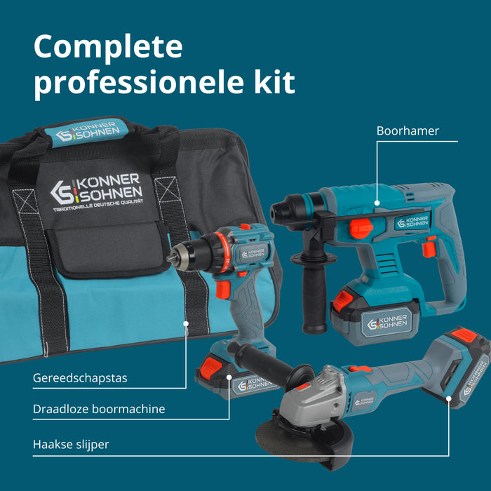 Snoerloze Master Set 3-in-1 Kit KS RHAGD 20V SET 3 PLUS