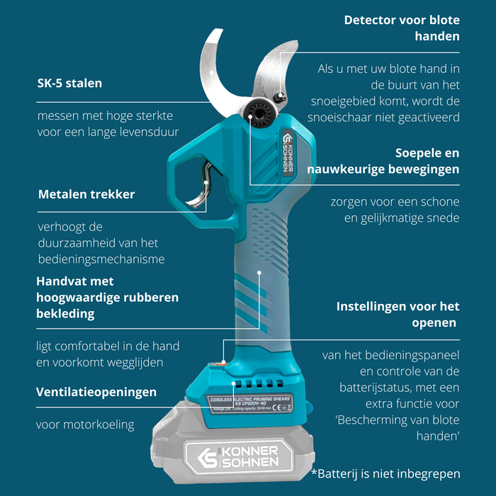 Accu-takenschaar KS CPS20V-40