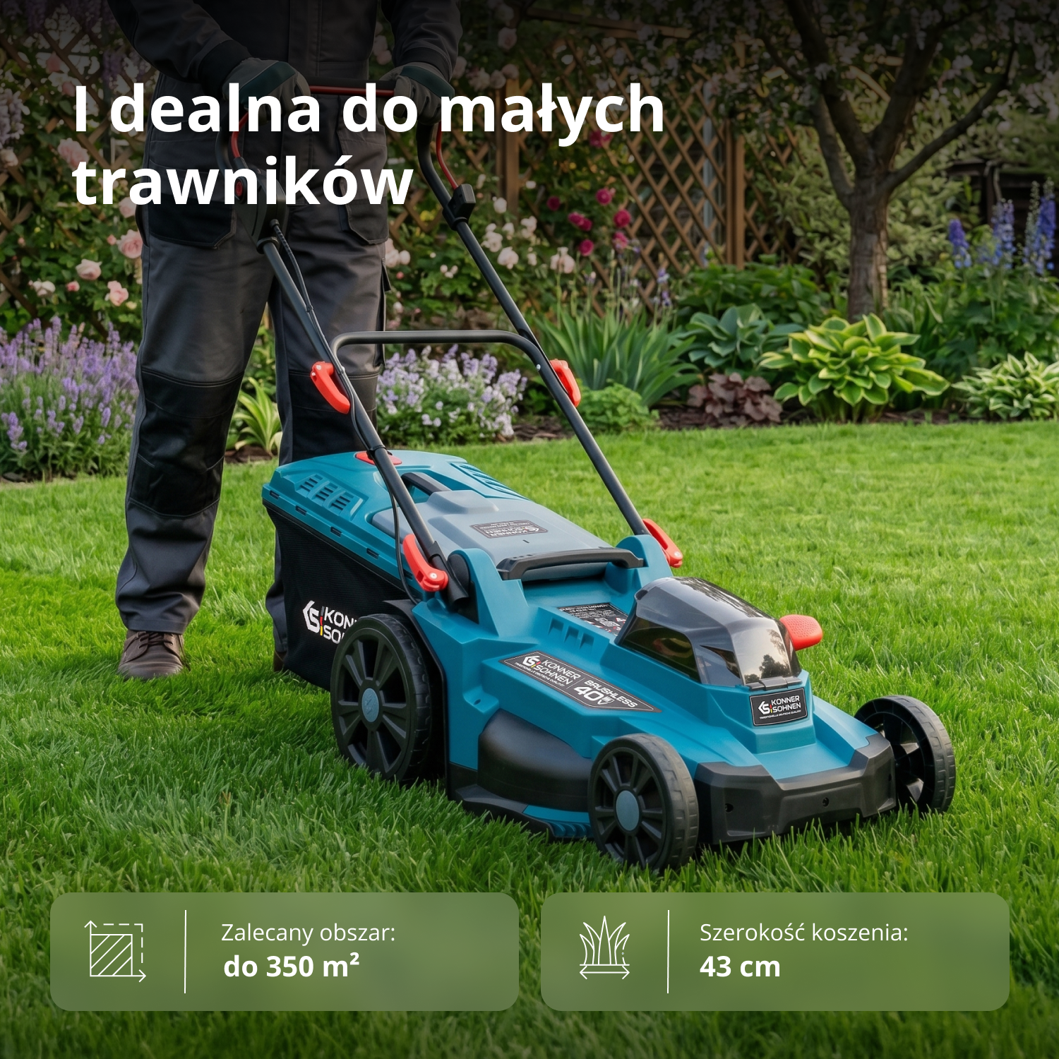 Zestaw promocyjny do pielęgnacji trawnika KS 43LM-BCT40V-SET