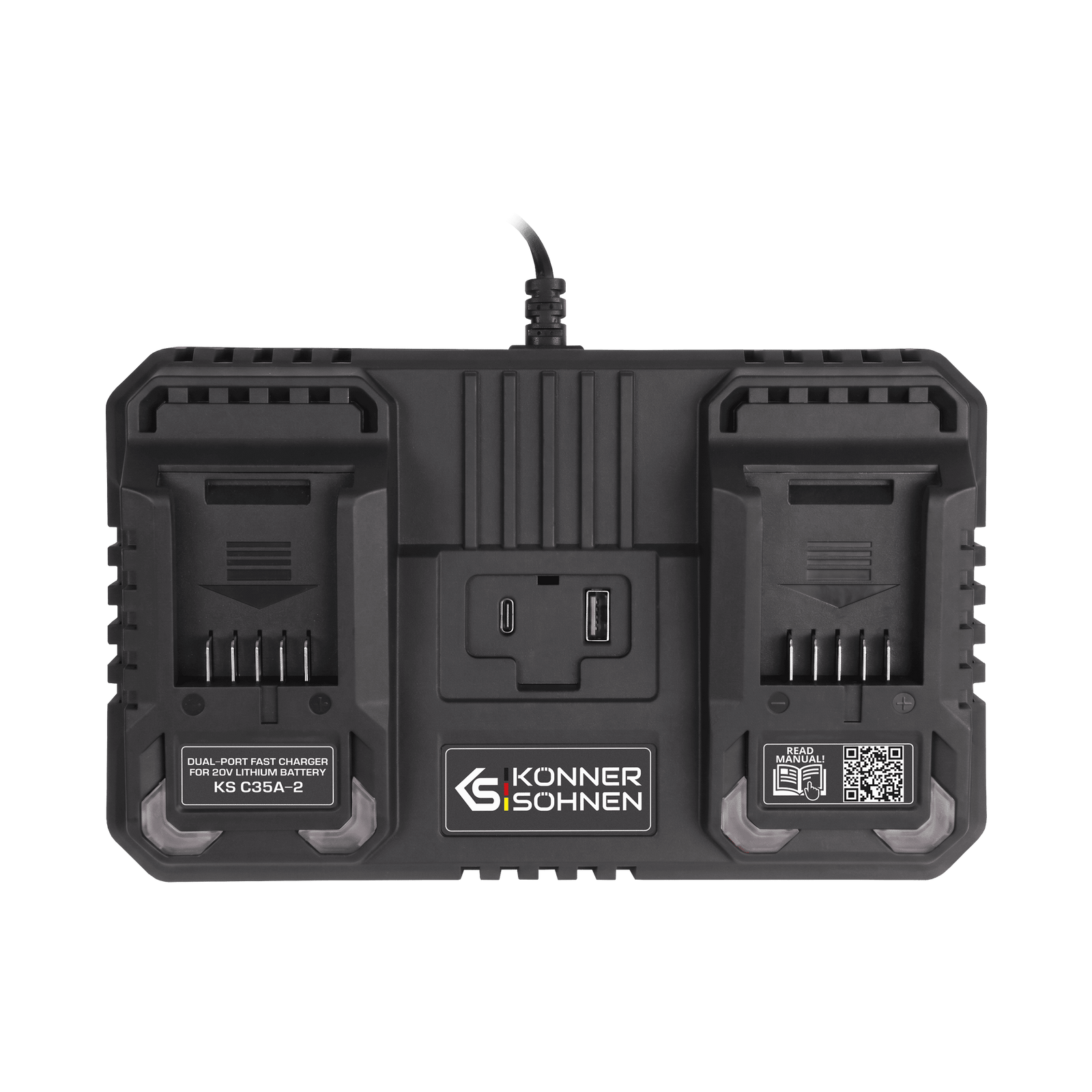 Kaksoislaturi 20V ladattaville akuille KS C35A-2