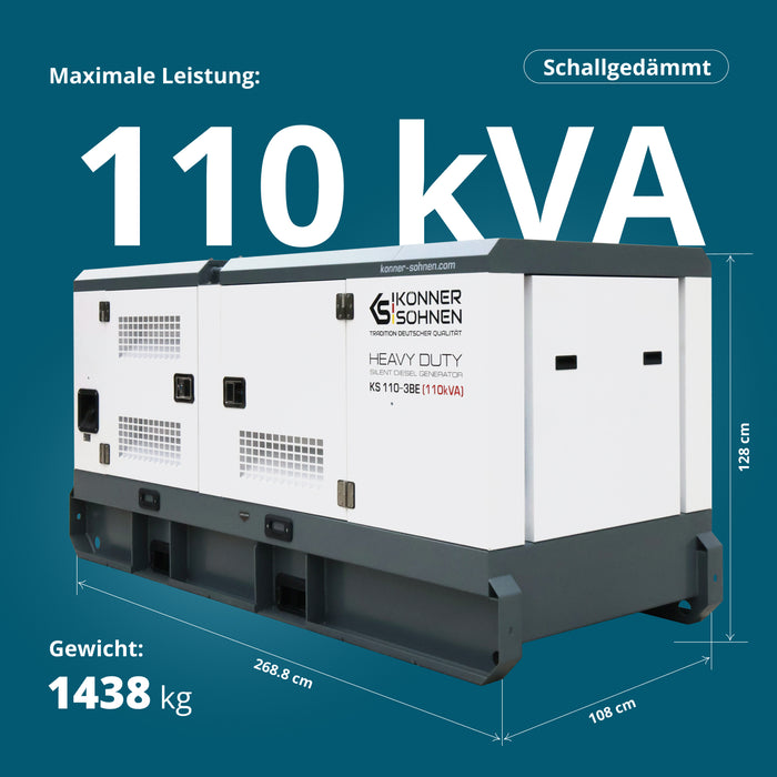 Tre-faset dieselkraftværk KS 110-3BE