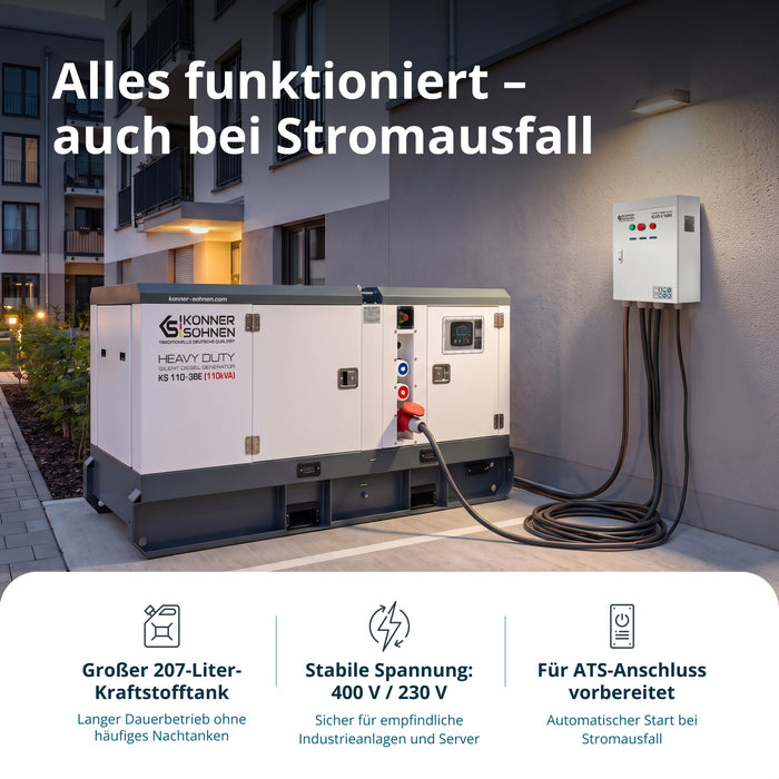 Tre-faset dieselkraftværk KS 110-3BE